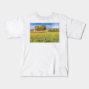 Vines And Sunflowers Kids T-Shirt